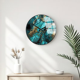Wallity Reloj de pared decorativo de cristal Multicolor 40 cm